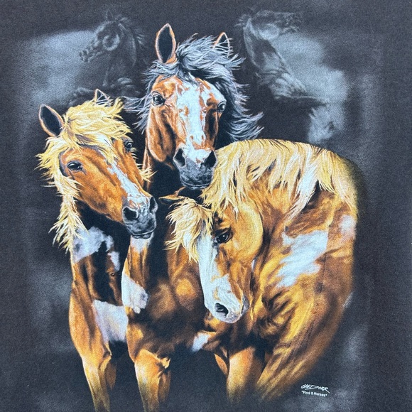 Delta Find 8 Horses Vintage Graphic Tee S - Picture 2 of 7